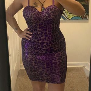 Beautiful Purple Animal Print Dress